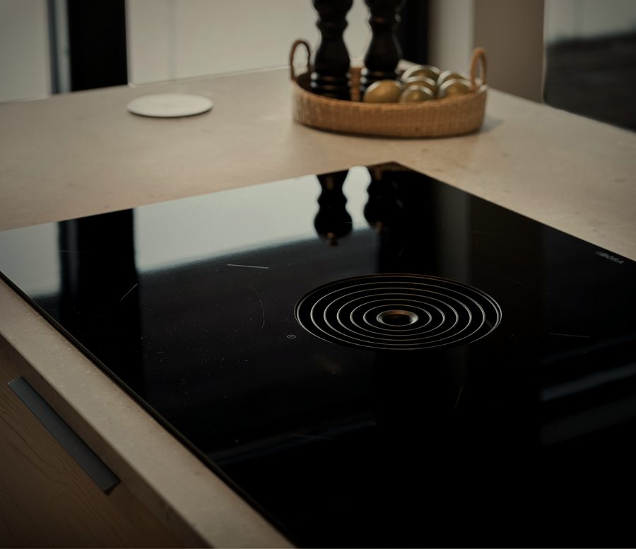 Cooktop in a modern kitchen
